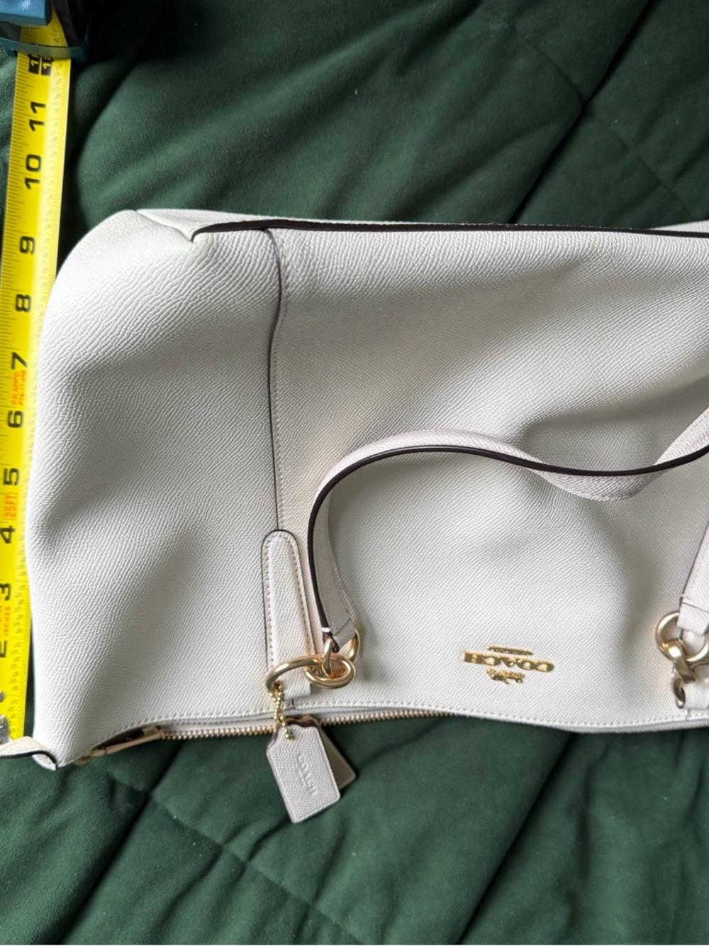 Coach Cream Leather Tote Bag with Gold Hardware - Picture 6 of 7